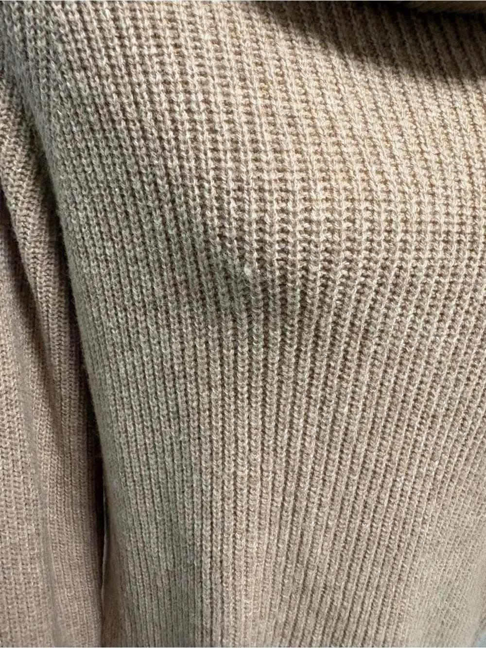 NWT Tahari Merino Wool Blend Taupe Cowl-Neck Sweater - Picture 5 of 12